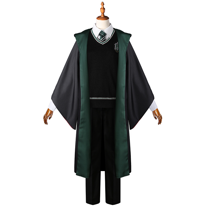 Harry Potter Slytherin Uniforme Draco Malfoy Cosplay Kostüm für Kinder