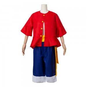 One Piece Monkey D Luffy Cosplay Kostüm für Kinder Erwachsene Halloween