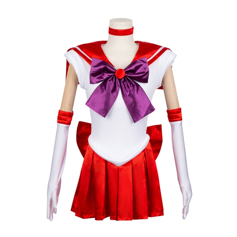 Erwachsene Sailor Moon Hino Rei Damen Cosplay Kostüm Halloween