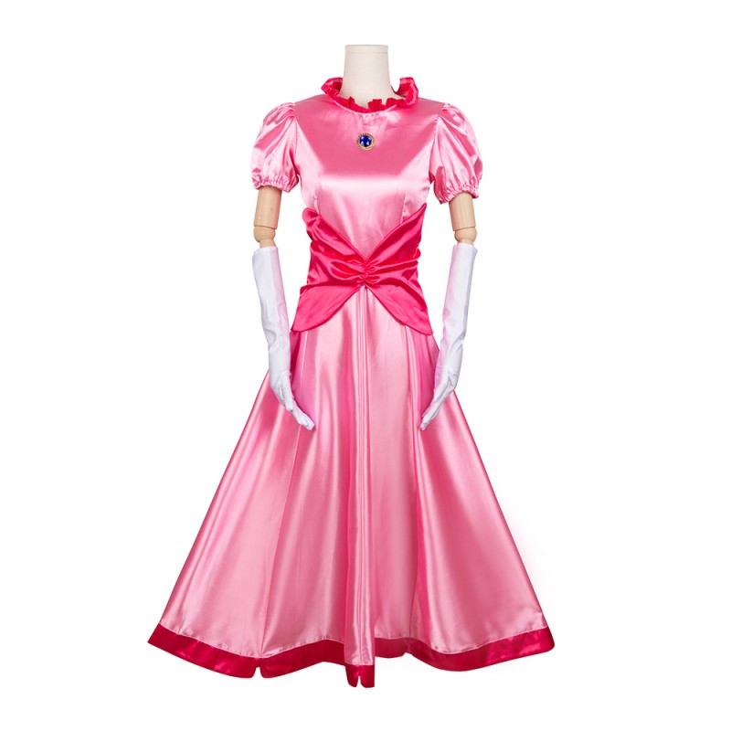 Erwachsene Super Mario Princess Peach Damen Cosplay Kostüm Halloween